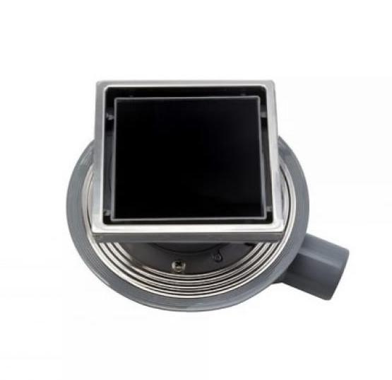 душевой трап pestan confluo standard black glass 1 15x15 черное стекло / матовый хром