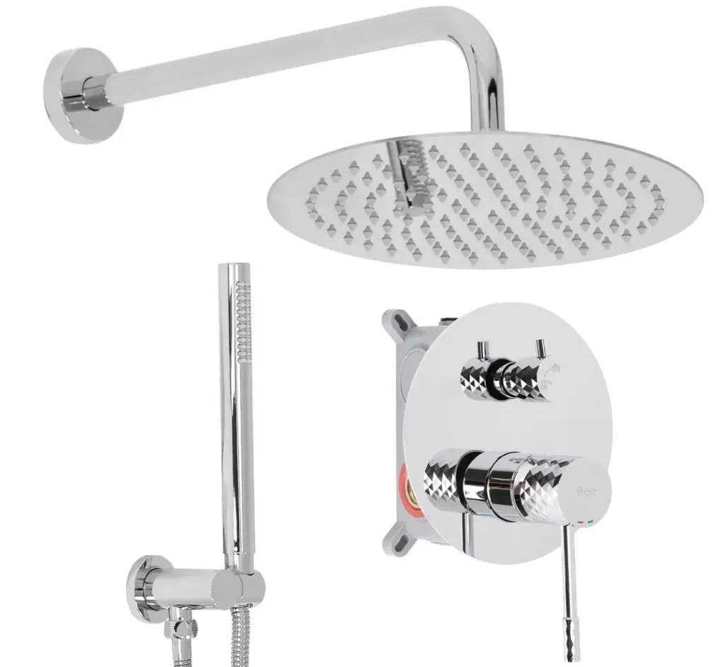 душевая система скрытого монтажа rea lungo diamond chrome rea-p6963 хром