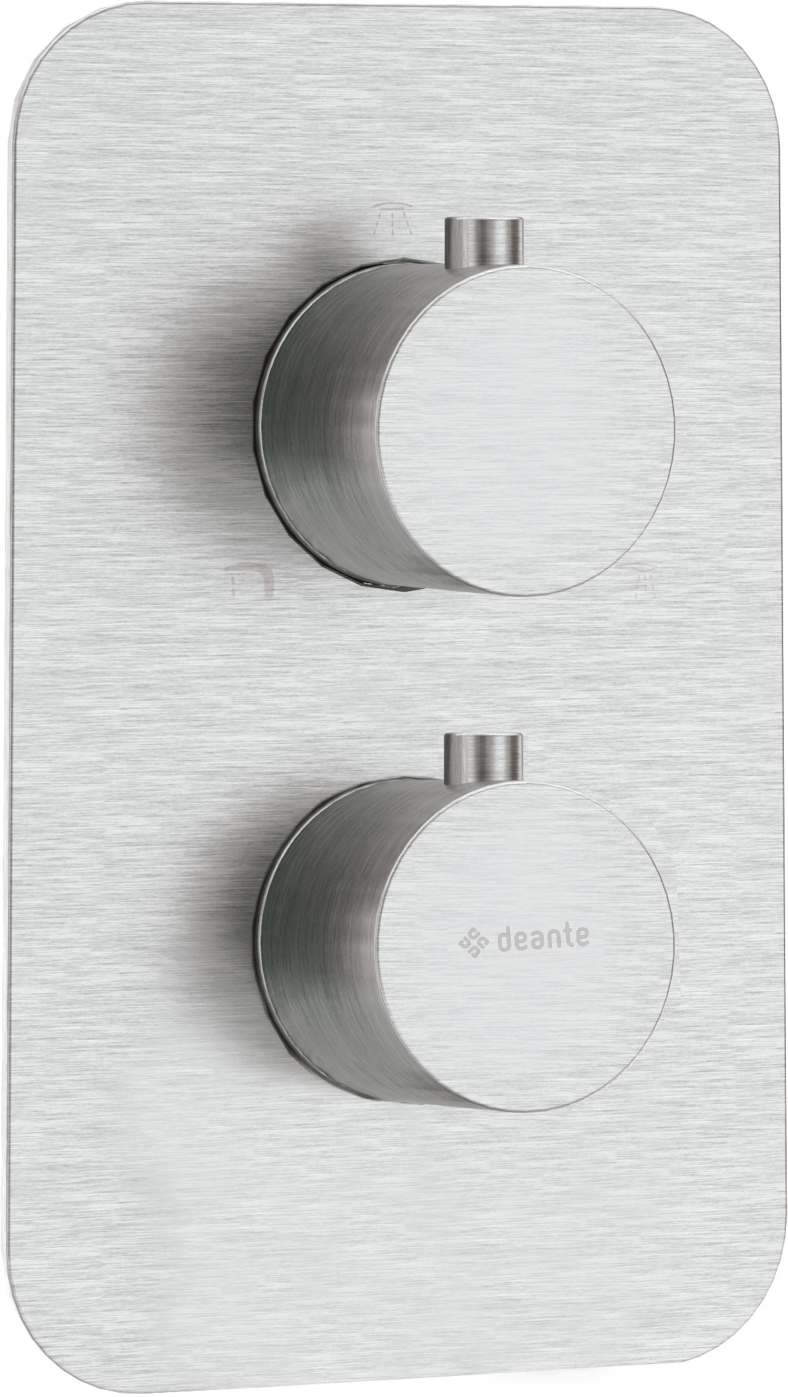 смеситель термостатический deante box  steel bxy_febt брашированная сталь (внешняя часть)