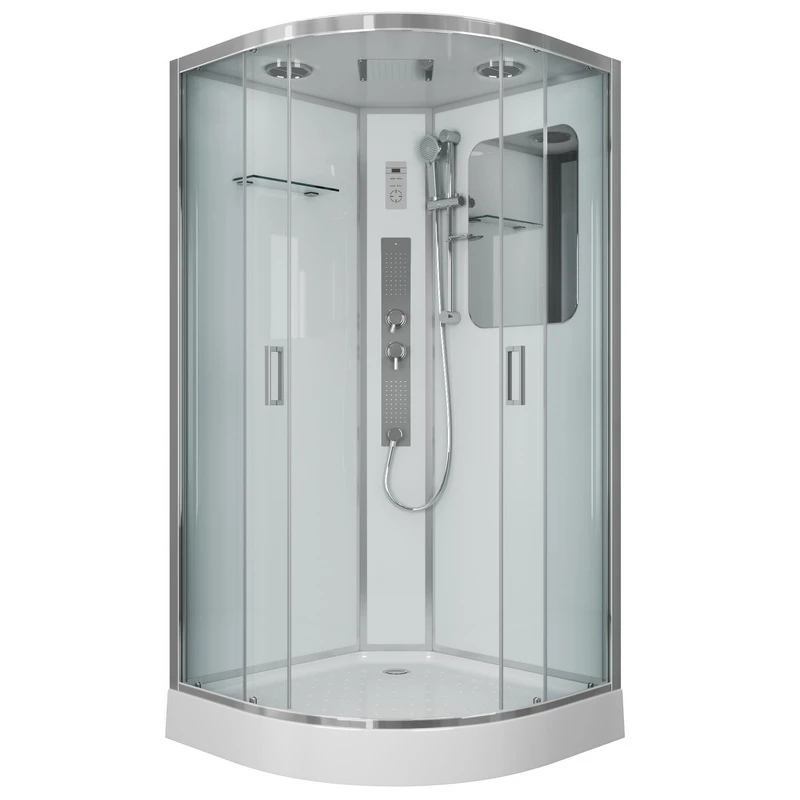 душевая кабина niagara premium ng-6001-01g 90x90 стекла прозрачные, профиль хром