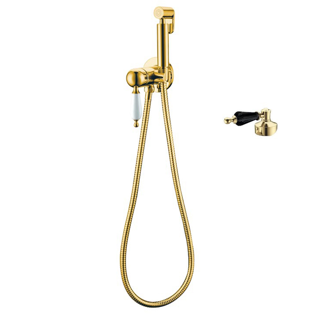 смеситель для биде boheme imperiale 435-bsw золото + черный кристалл swarovski