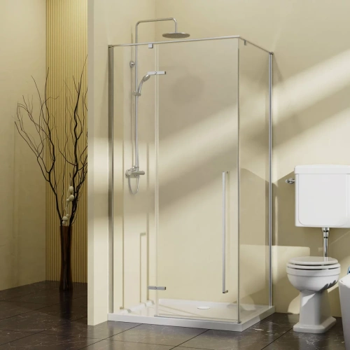 душевой уголок vincea slim-n vsr-5sn9090cl 90x90 прозрачное стекло / профиль хром