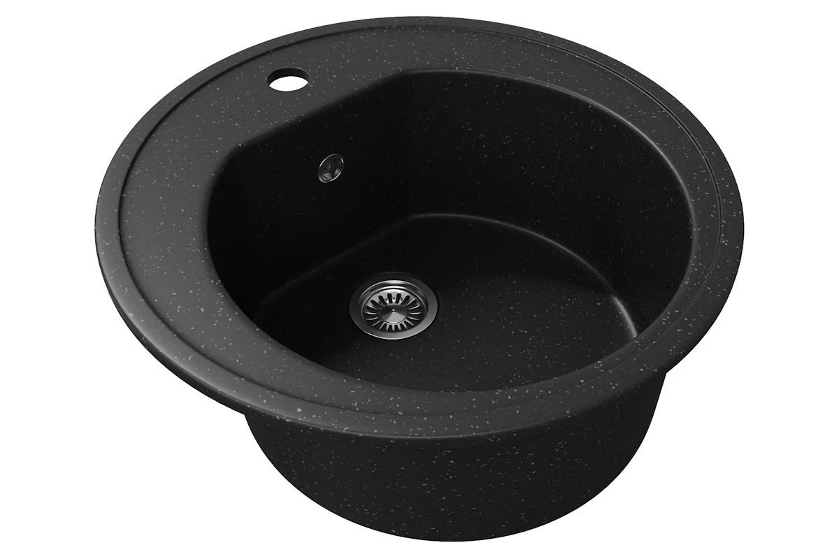 кухонная мойка teymi lina d51 50,5x50,5 черный матовый