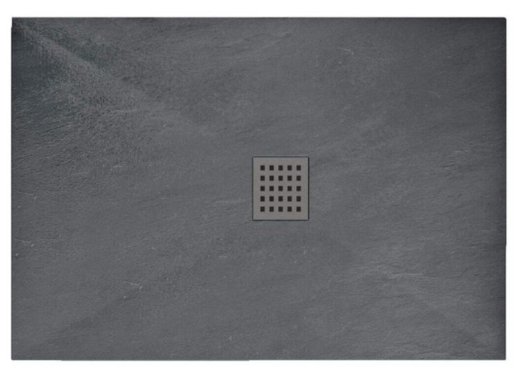 душевой поддон rea grey rock rea-k4582 80x100 серый