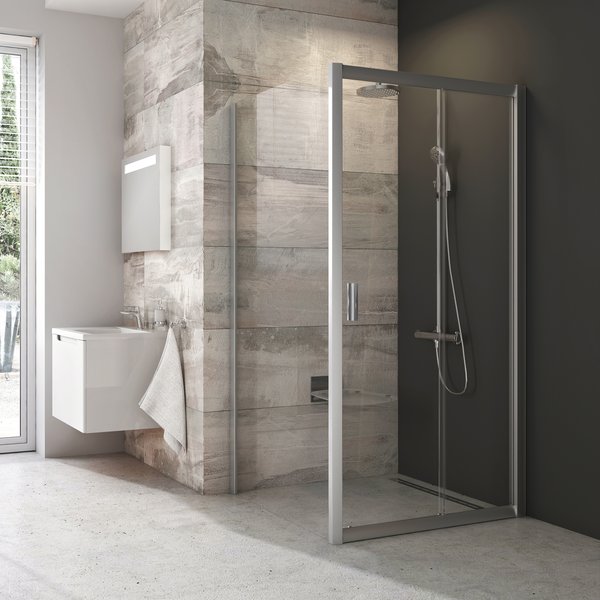душевой уголок ravak blix bldp2+blps 100x80 стекла прозрачные, профиль белый