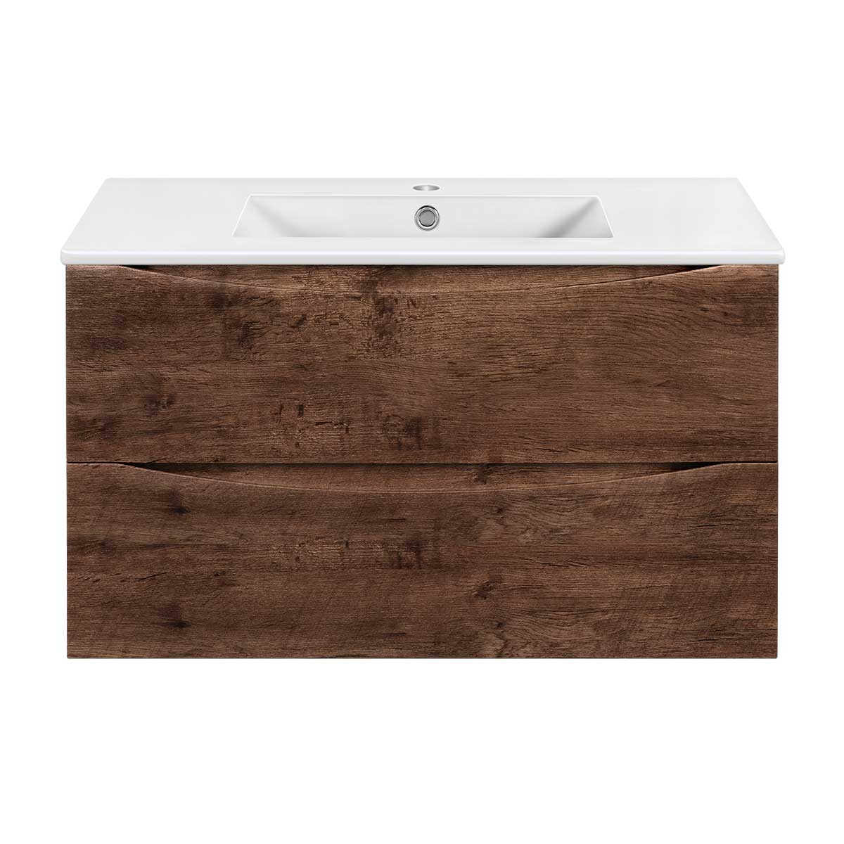 тумба подвесная vincea mia slim 900 r.wood vmc-2mc900s1rw темное дерево