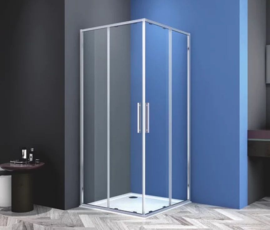 душевой уголок ceramalux cl902-90 90x90 прозрачное стекло / профиль хром
