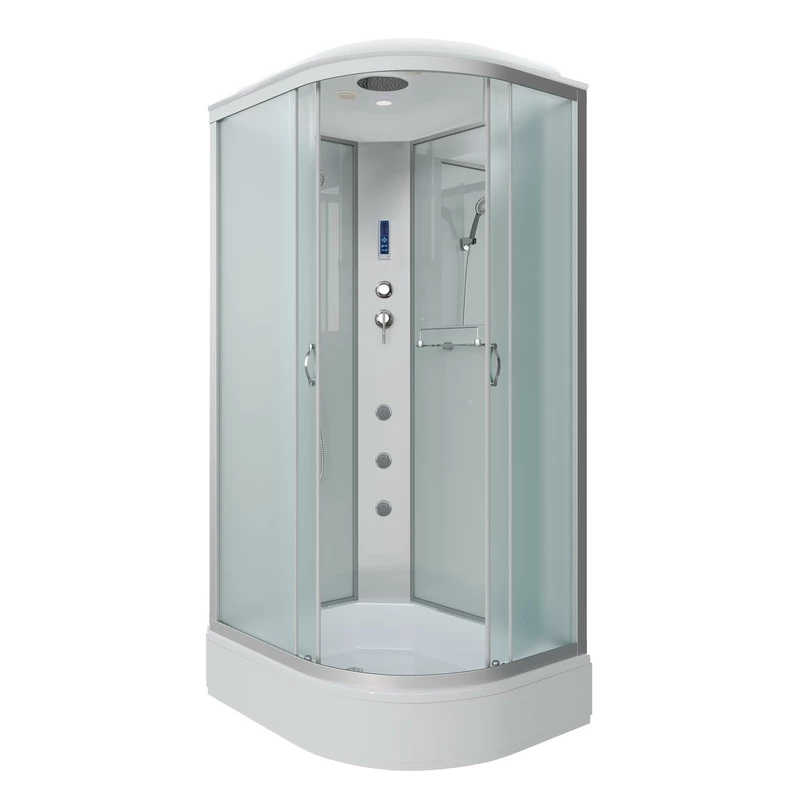 душевая кабина niagara ng-33184-14lf 110x80 стекла матовые, профиль серебро