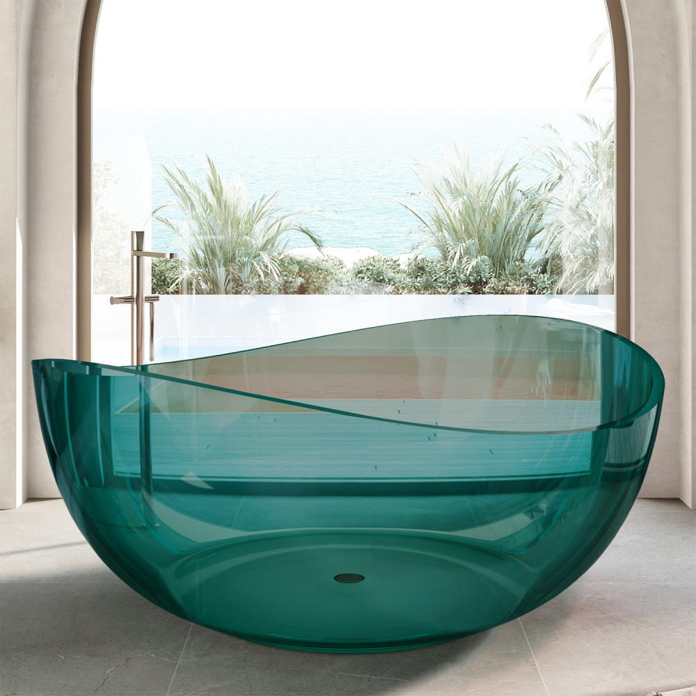 ванна из полиэфирной смолы abber kristall at9705aquamarin 150x150 прозрачный/бирюзовый