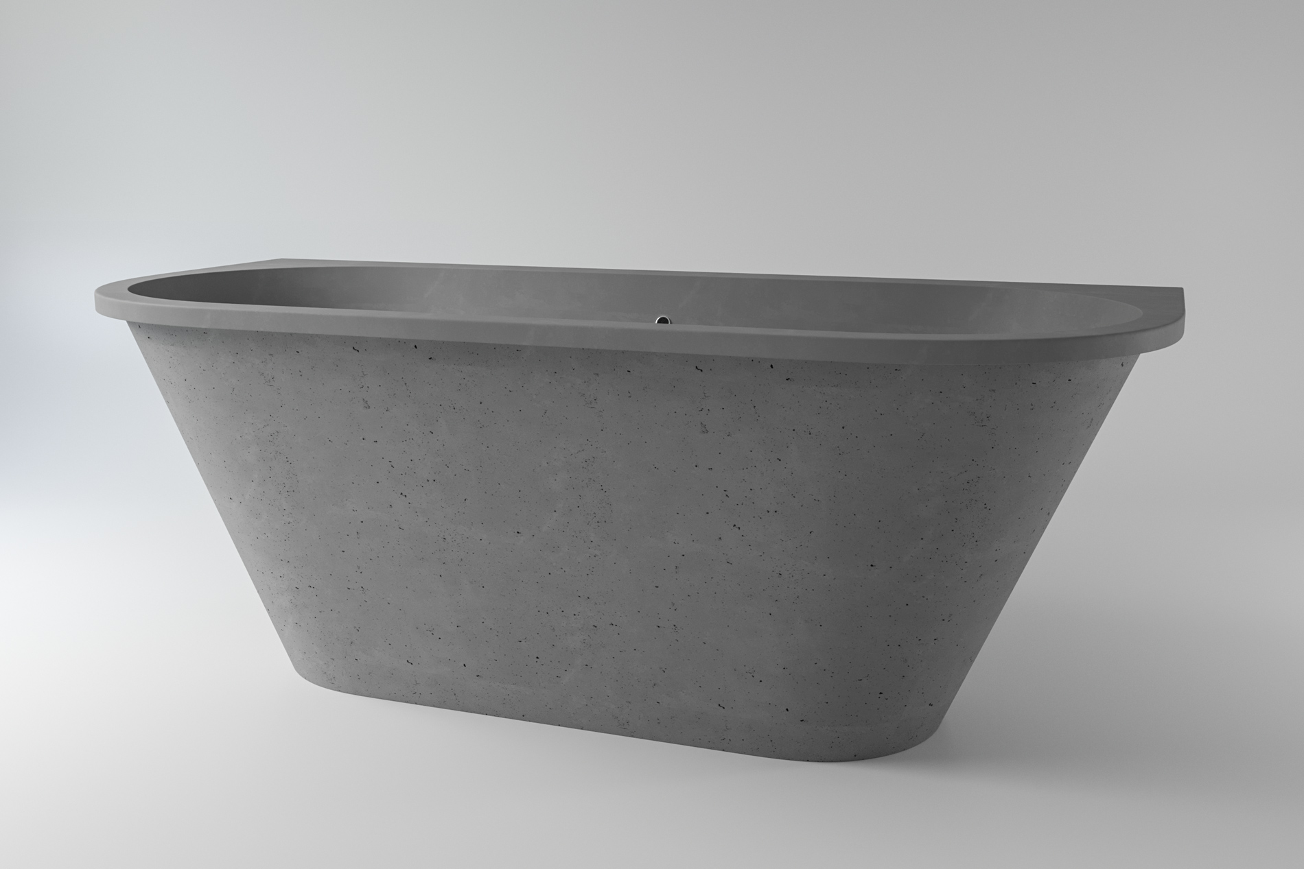 ванна каменная holbi galatea 170x77 nc бетон