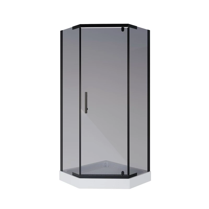 душевой уголок niagara eco ng-009-14dt 90x90 стекла тонированные, профиль черный