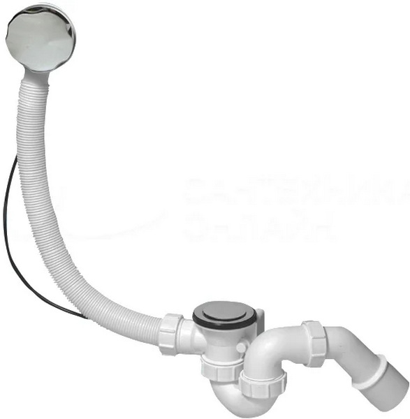 сифон для ванны mcalpine mrb2c-pb хром