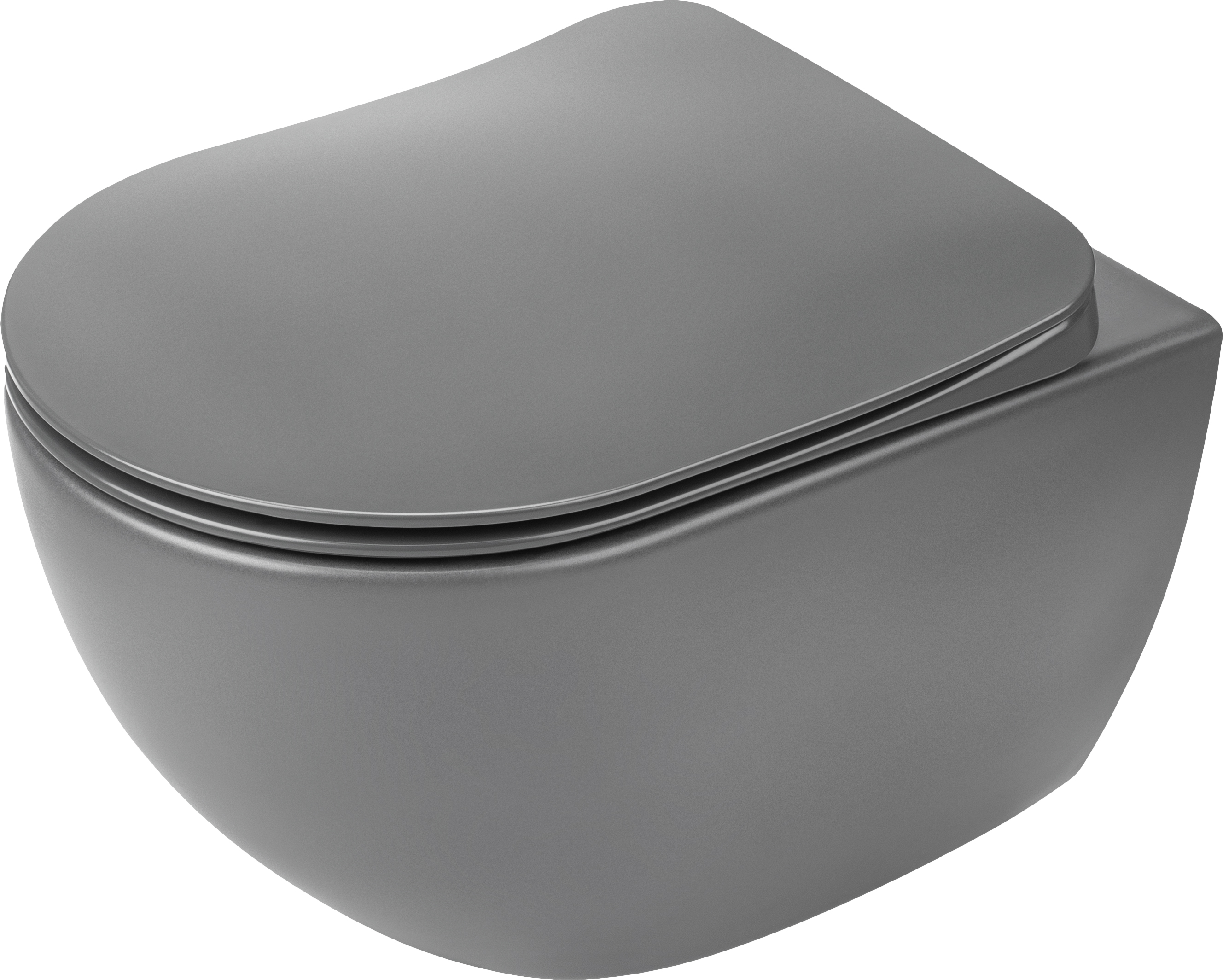 унитаз подвесной deante peonia titanium 36x51 сиденье duroplast, микролифт, антрацит