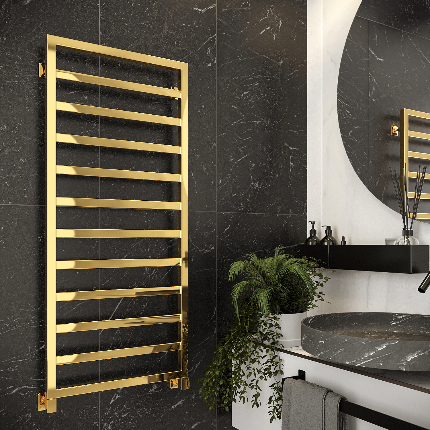 полотенцесушитель водяной stinox bergamo 50x120 золото глянец