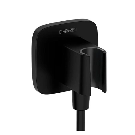 шланговое подсоединение hansgrohe fixfit q матовый черный