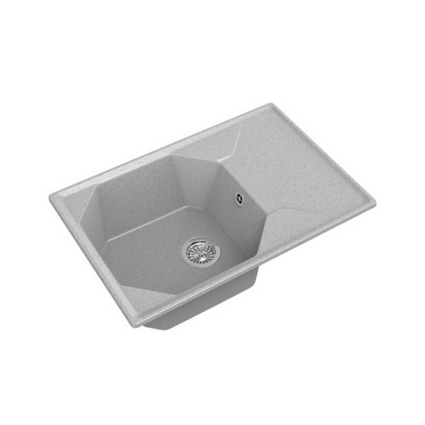 мойка кухонная granfest gf-u-740l серый