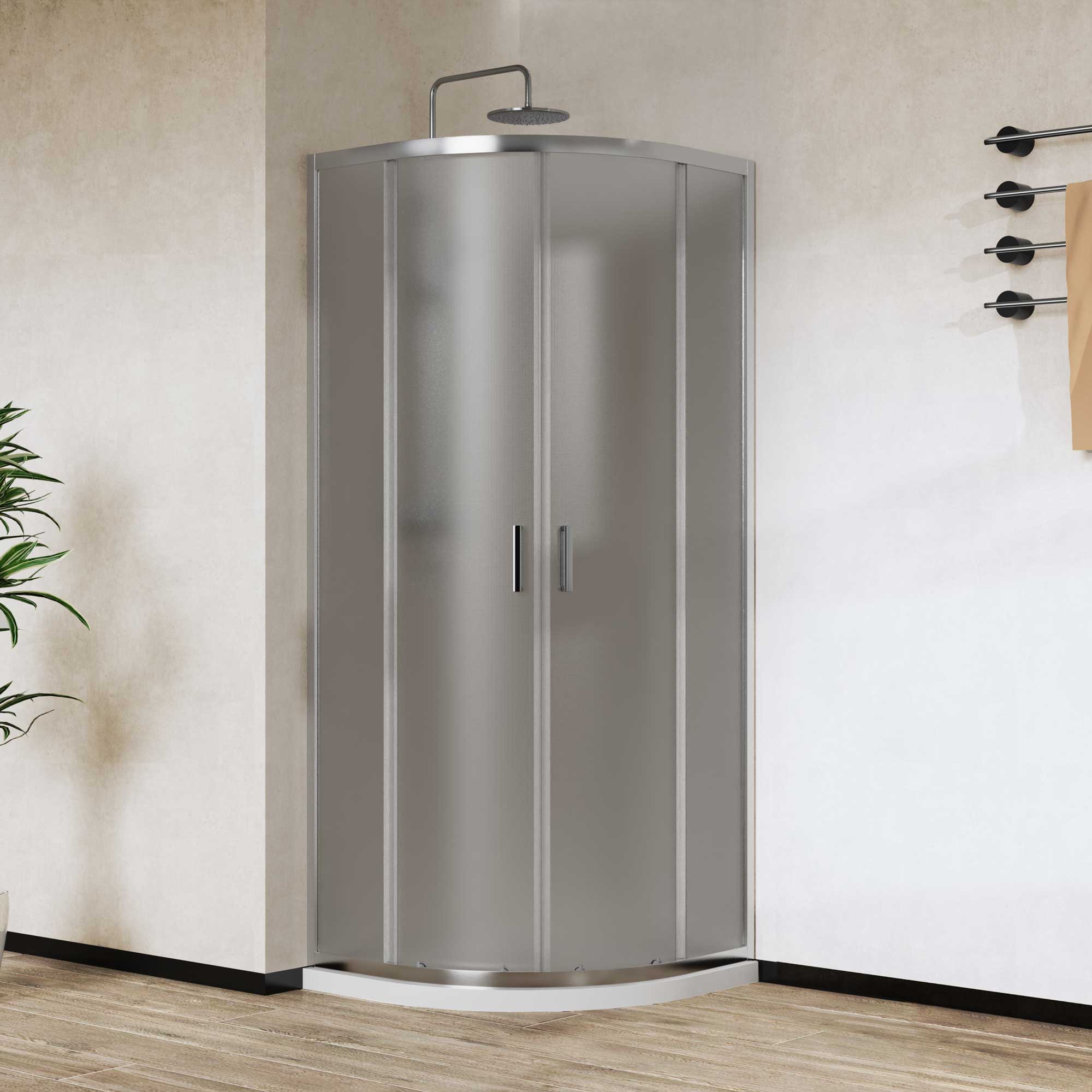 душевой уголок vincea city vsq-5ct800mt 80x80 текстурное стекло / профиль хром