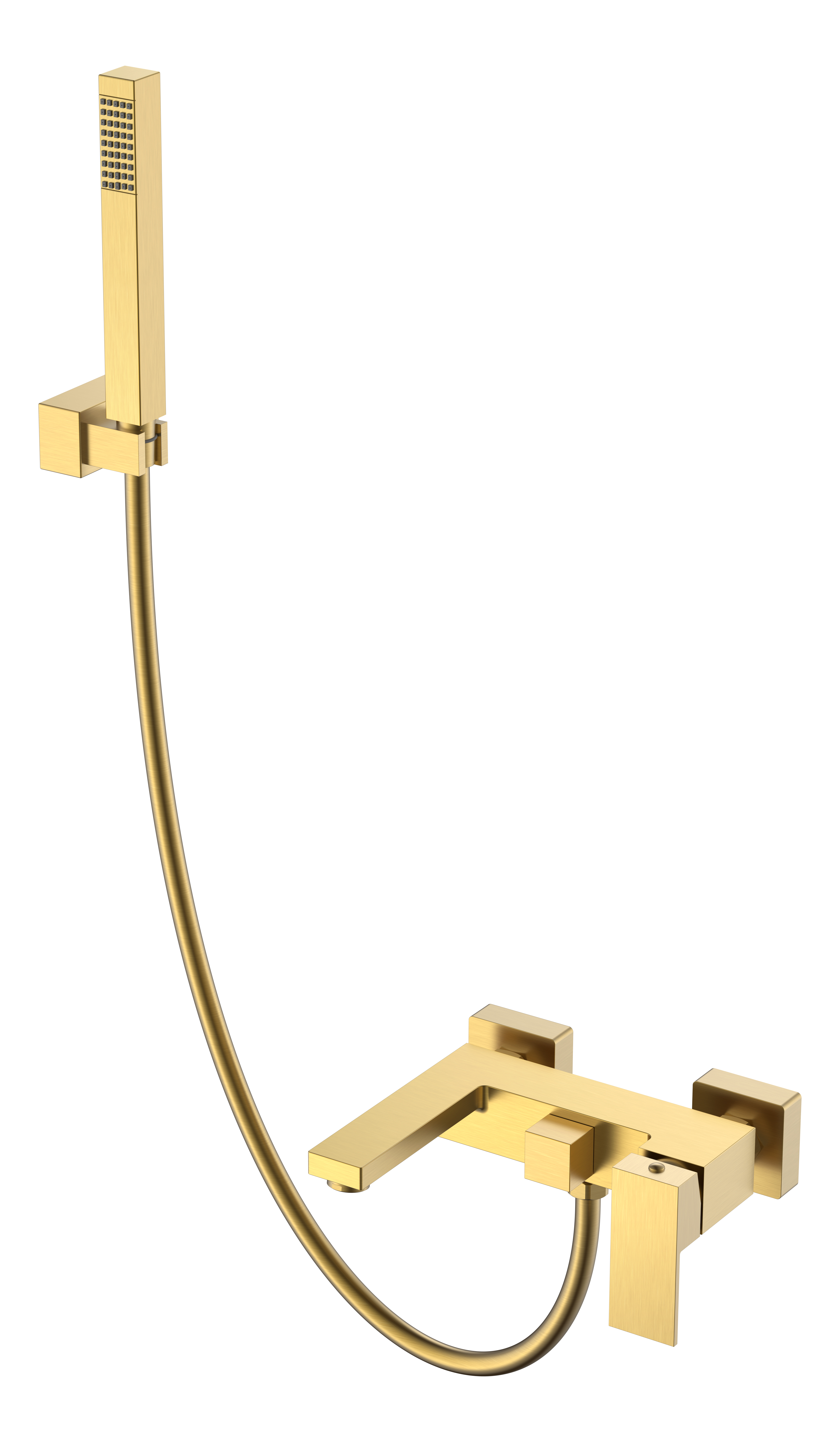 смеситель для ванны boheme qubic matt gold 473-mg матовое золото
