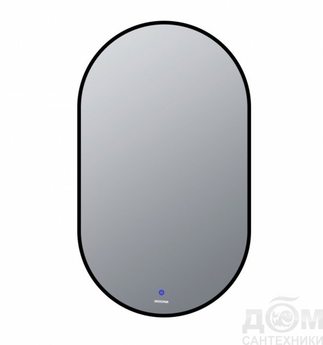 зеркало grossman nero black 60x100 с подсветкой, черный