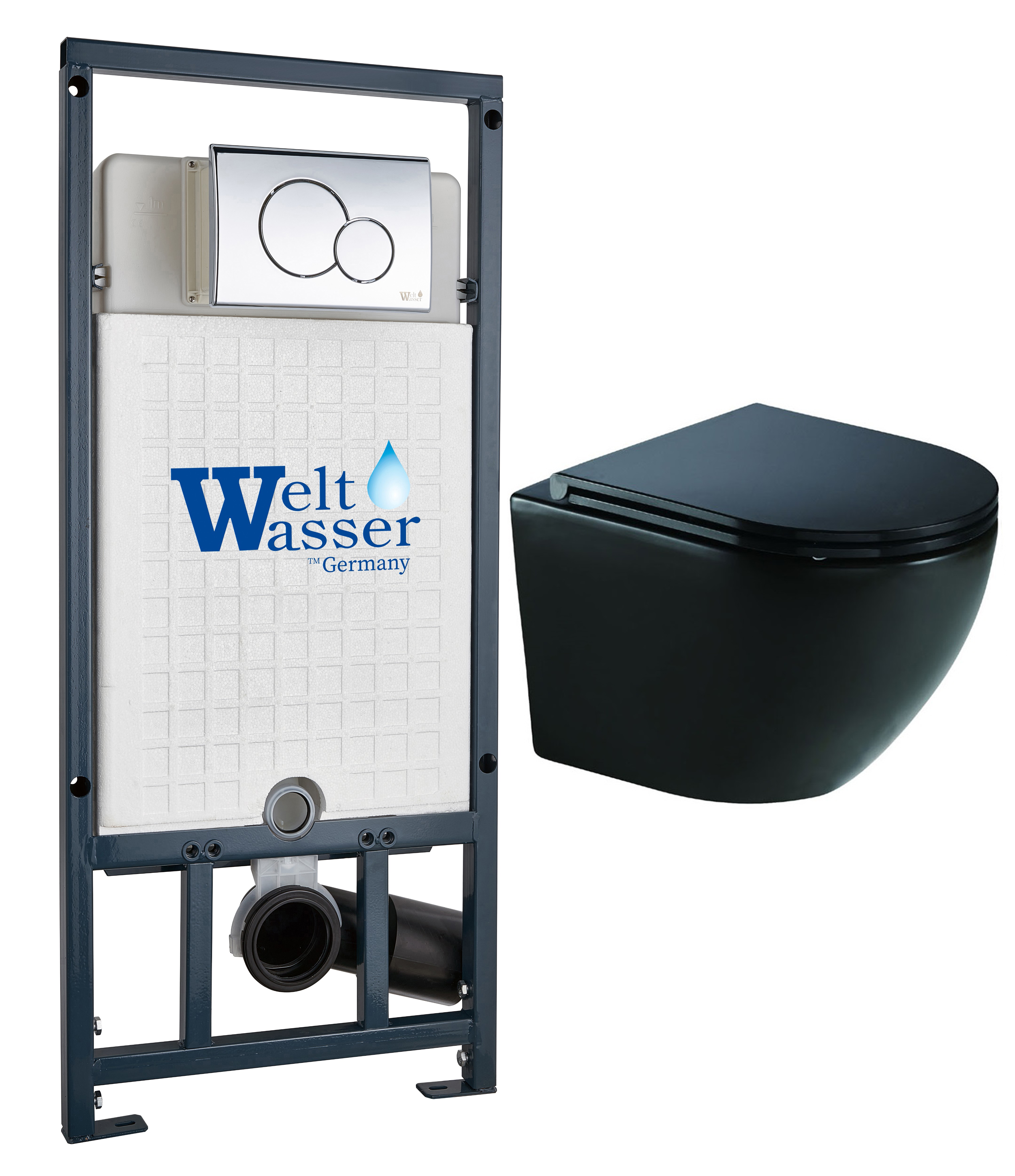 комплект инсталляции welt-wasser marberg 507 с унитазом merzbach 041 xl mt-bl и клавишей смыва mar 507 rd хром