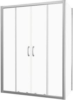 душевой уголок gooddoor latte wtw-td+sp 160x90 прозрачное стекло / серебристый профиль