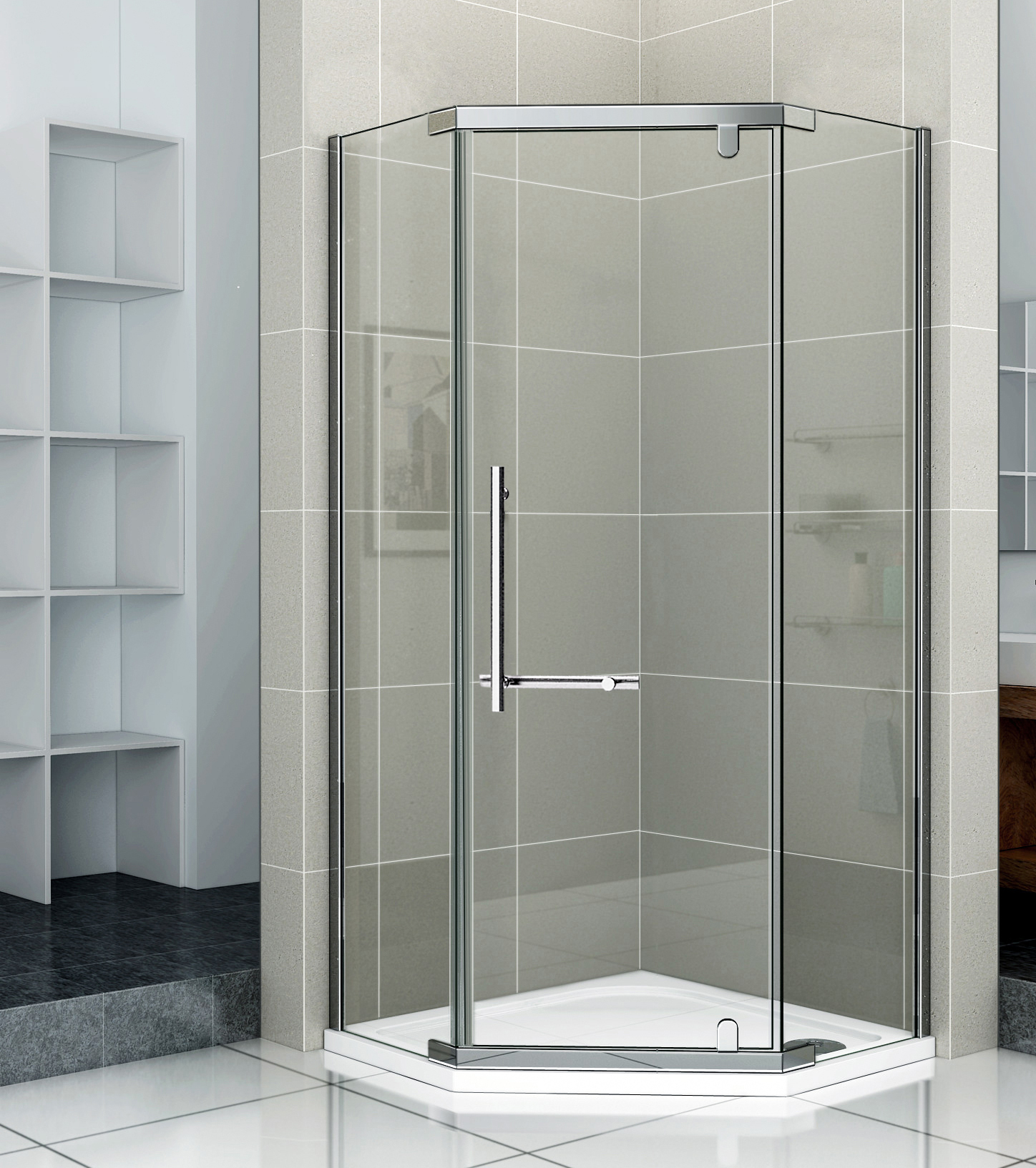 душевой уголок gooddoor orion pnt-100-c-ch 100х100х185