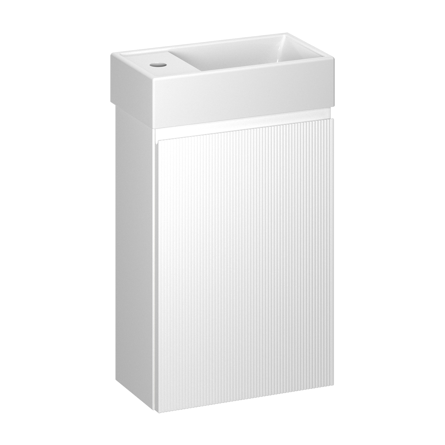 тумба с умывальником wellsee wc area 40x22 белый матовый