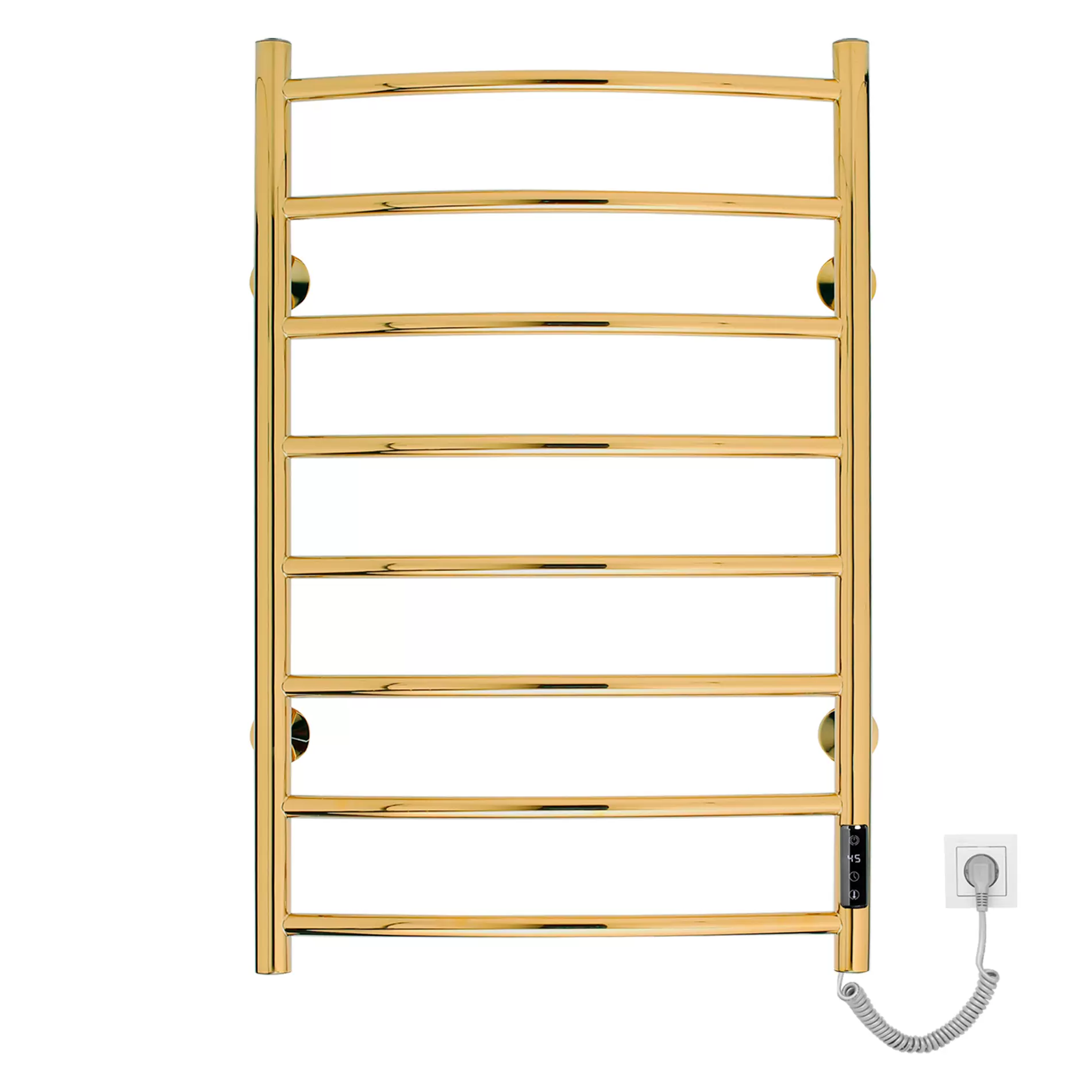 полотенцесушитель электрический gloss&reiter е2. raduga.l.50x80.d8 (timer) gold