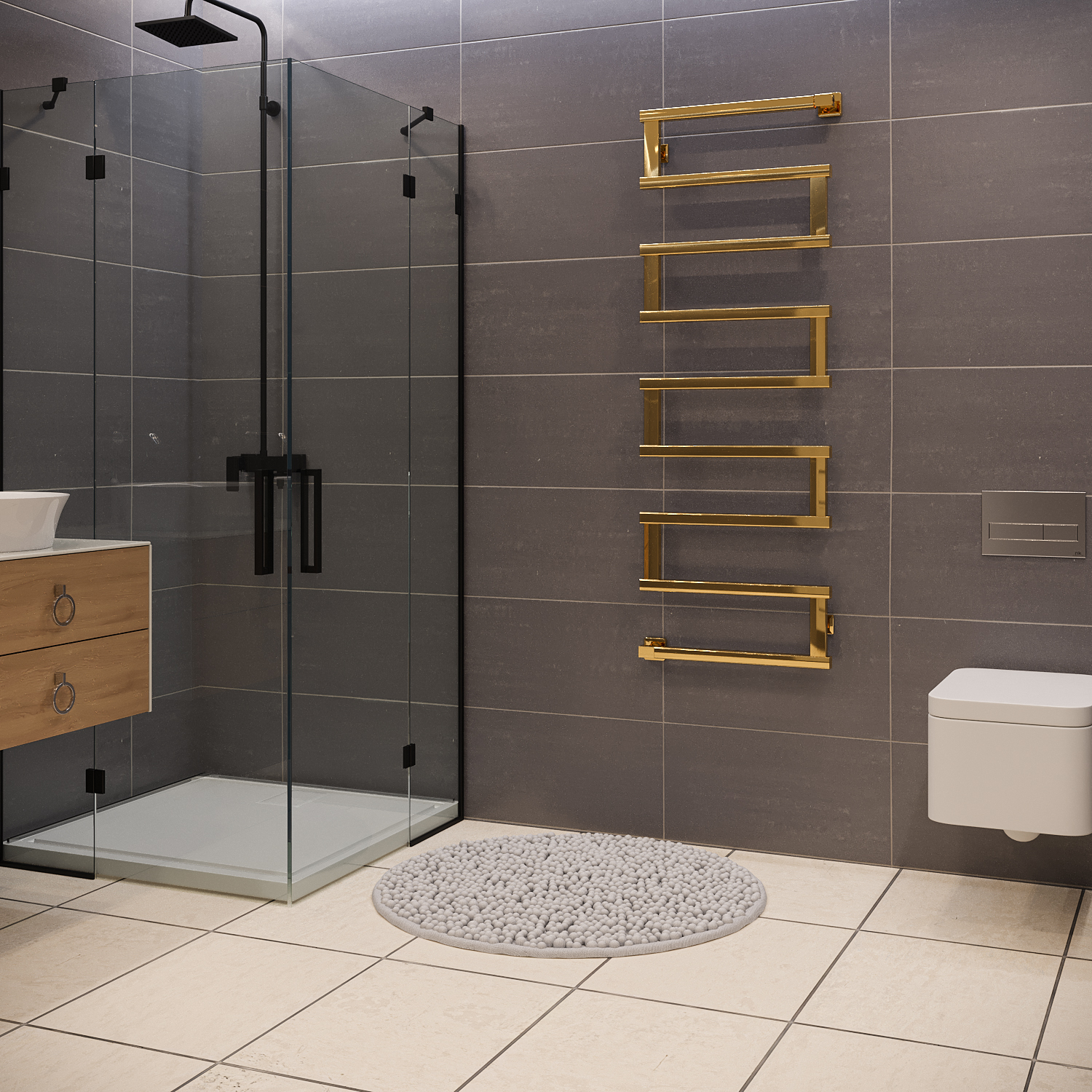 полотенцесушитель водяной stinox optima+ 50x140 золото глянец
