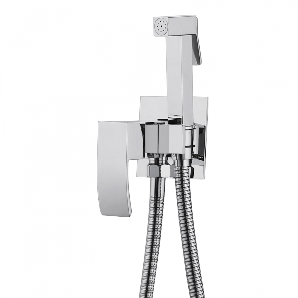 смеситель для биде abber wasserfall af8625 с гигиеническим душем, хром