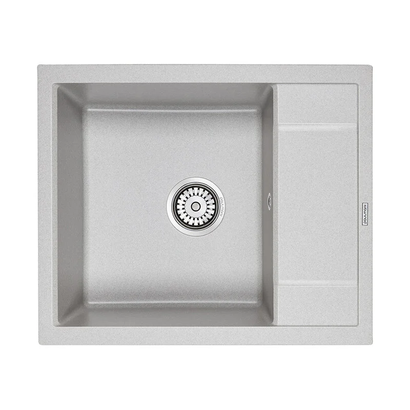 мойка кухонная paulmark optimum pm216050-gr 60x50 серая