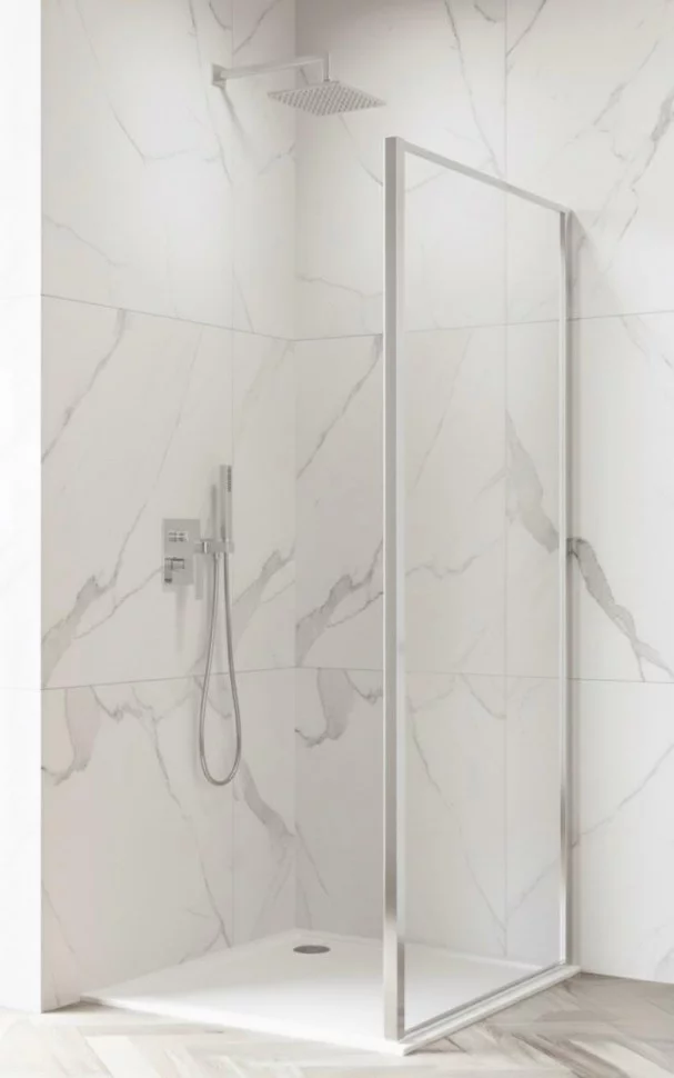 душевой уголок ceramalux cl100 chrome 100x190 прозрачное стекло / профиль хром