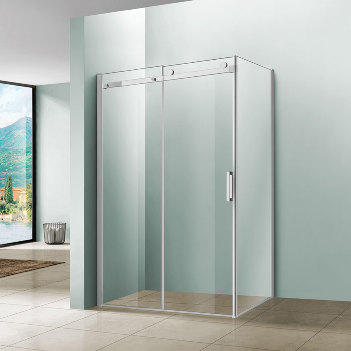 Душевой уголок Gutewetter Practic Square GK-403 110x105 (матовый хром/полистирол lines) фото 16 душевой уголок gutewetter practic square gk-403 110x105 (матовый хром/полистирол lines) фото 16