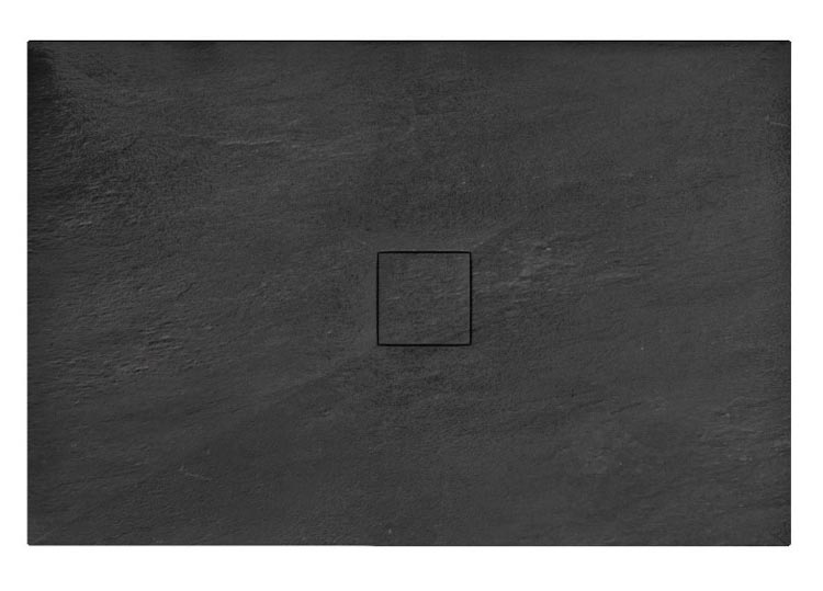душевой поддон rea black stone rea-k9602 80x120 черный камень