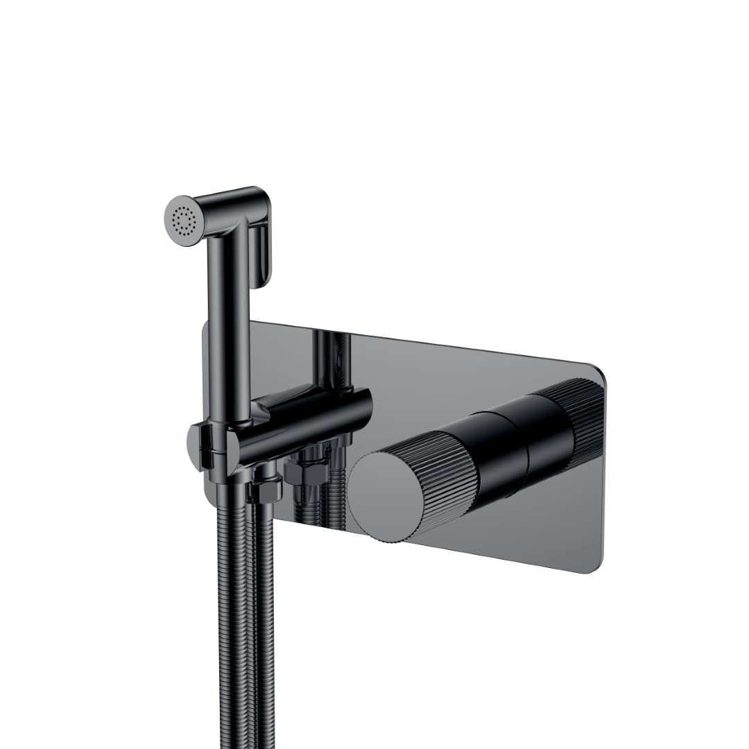 смеситель для биде boheme stick linea shine gun metall графит глянцевый