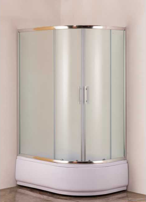 душевой уголок esbano esd-8027 l 120x80 стекла матовые, профиль хром