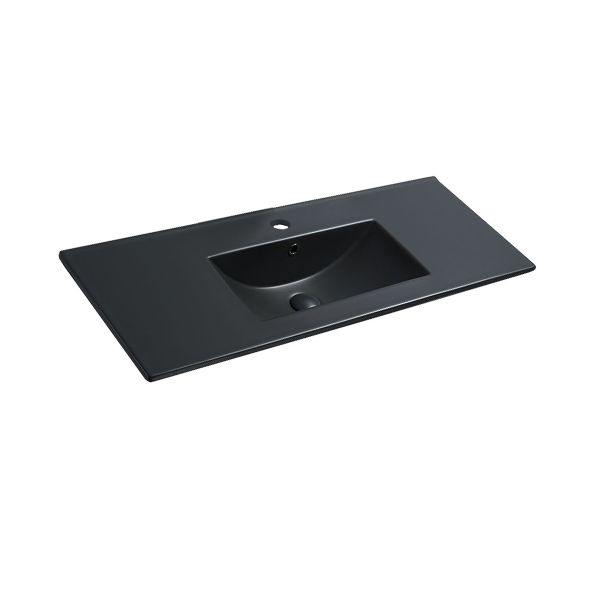 умывальник vincea vbs-13120mb 121,5x47 черный матовый