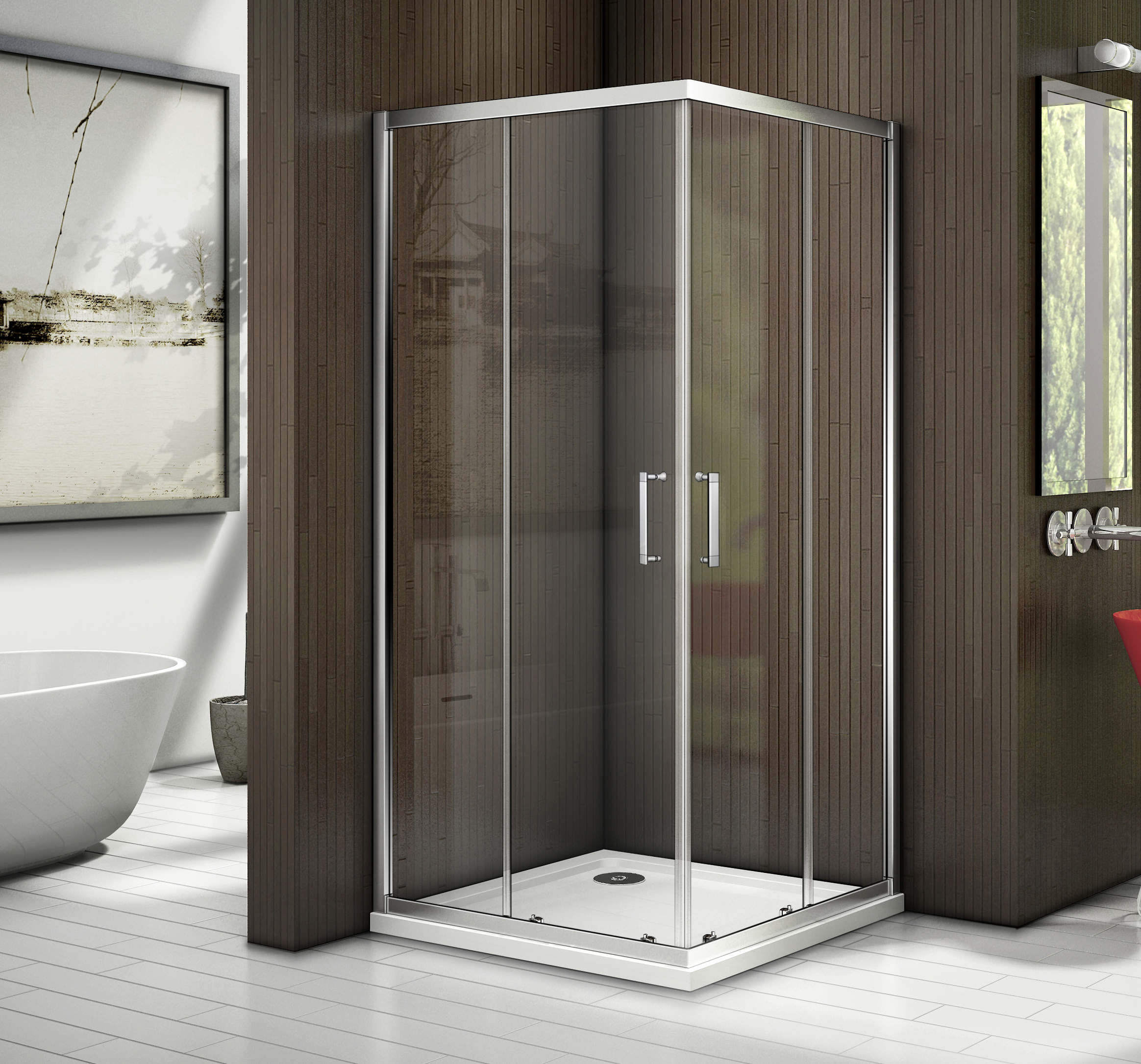 душевой уголок gooddoor latte cr-90-c-we 90x90