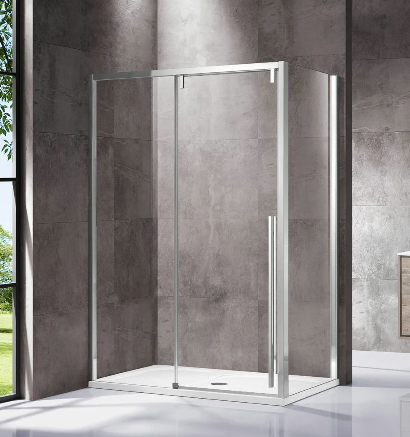 душевой уголок vincea lugano vsr-1l1015cl-1 150x100 стекло прозрачное / профиль хром