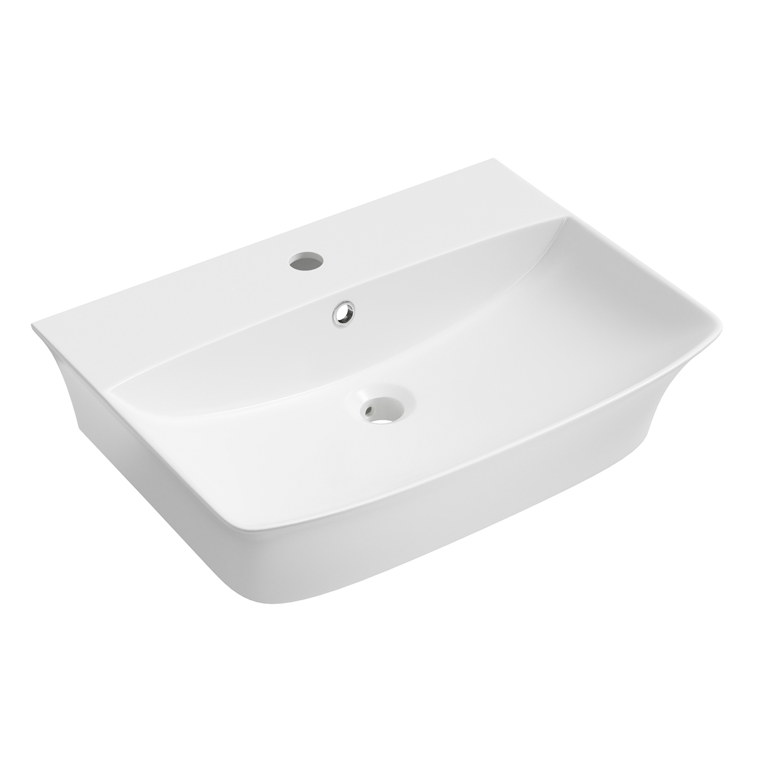 умывальник подвесной/накладной lavinia boho bathroom sink 33311081 55x42 белый глянец