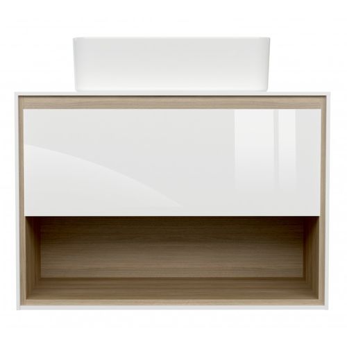 тумба под умывальник cersanit louna 80 / sp-sz-lou80-bl/wh белый/бежевый