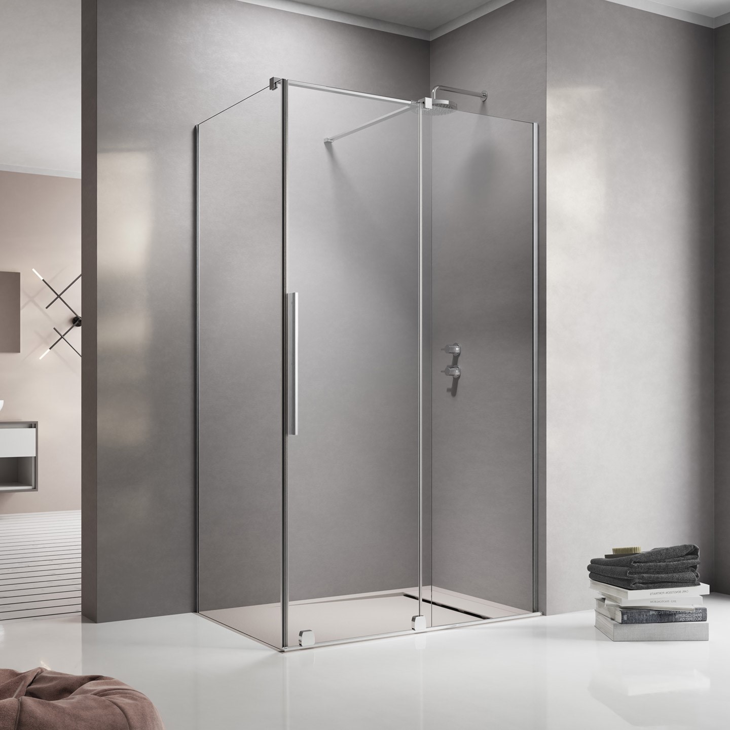 душевой уголок radaway furo kdj 120 r 120x120 стекло прозрачное