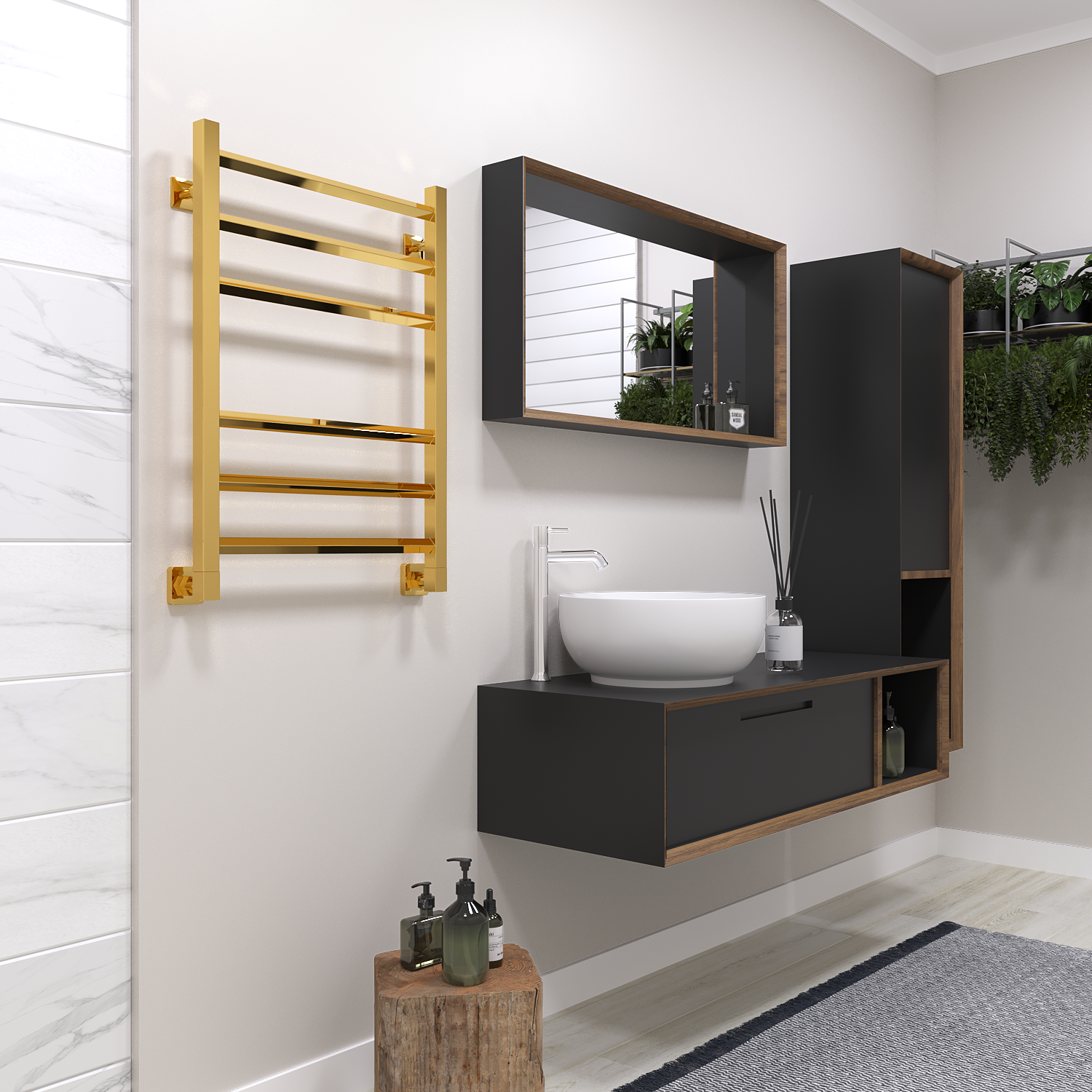 полотенцесушитель водяной stinox sorento 50x70 золото глянец