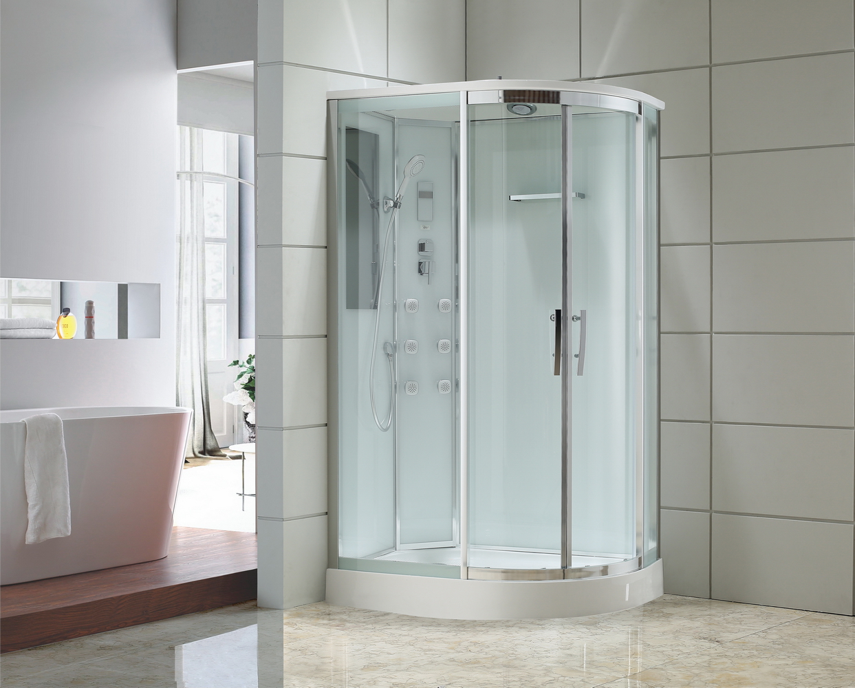 Душевой уголок Gutewetter Shape Round GK-864A 90x90 (хром/стекло матовое) фото 16 душевой уголок gutewetter shape round gk-864a 90x90 (хром/стекло матовое) фото 16