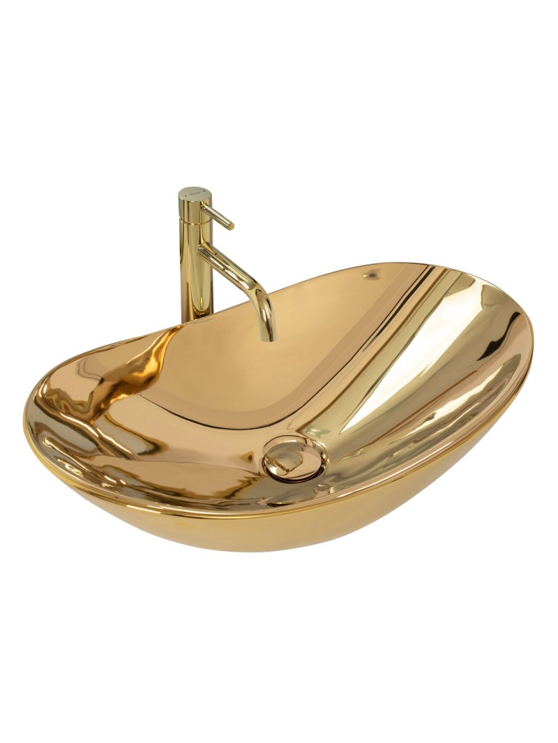 умывальник rea royal gold 60,5x36 золото