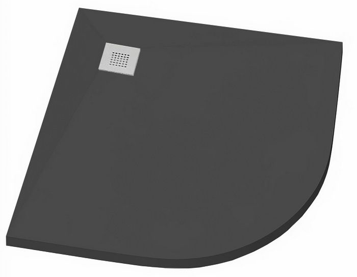 душевой поддон gooddoor essentia r 90x90 черный