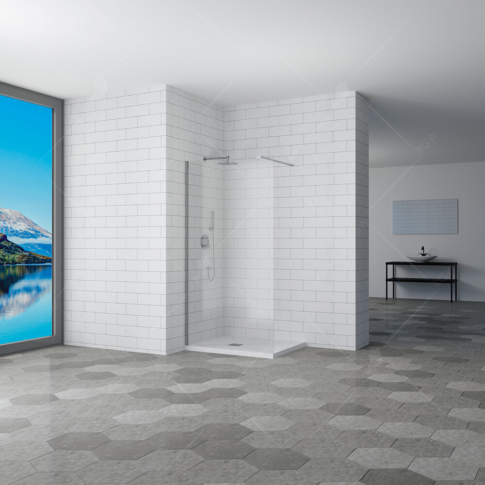 душевой уголок rgw walk-in wa-001 120x185 стекло прозрачное, профиль хром