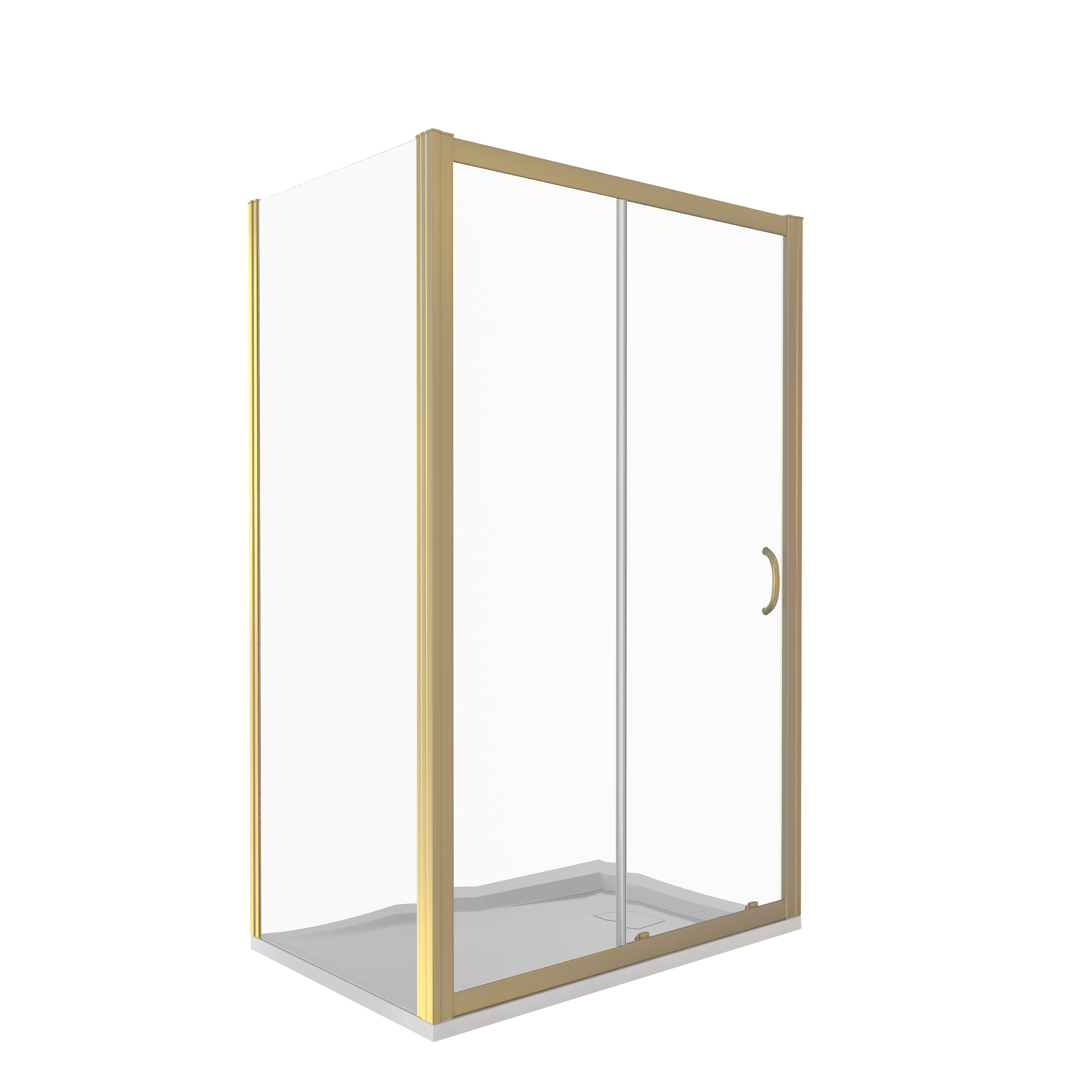 душевой уголок gooddoor jazz wtw+sp 120x80 прозрачное стекло / профиль золото