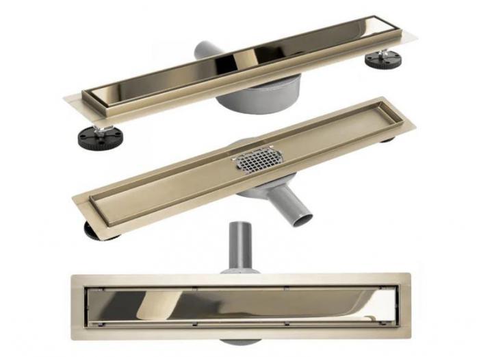 душевой лоток с решеткой rea neo & pure 1000 n pro mirror l.gold rea-g5611 золото