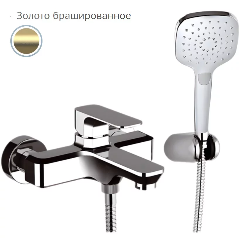 смеситель для ванны daniel tiara ta610dp золотой матовый